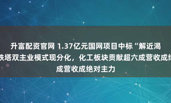 升富配资官网 1.37亿元国网项目中标“解近渴” 东方铁塔双主业模式现分化，化工板块贡献超六成营收成绝对主力